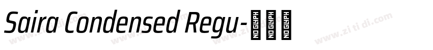Saira Condensed Regu字体转换